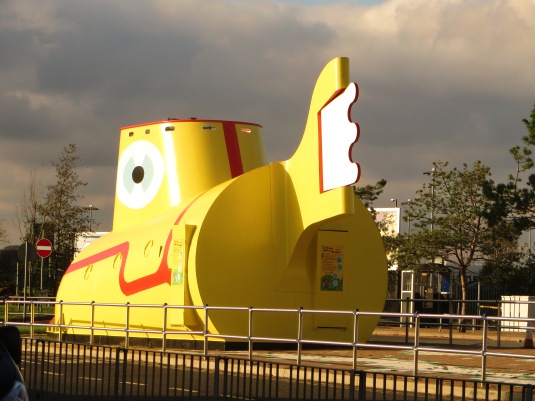 Yellow Submarine at John Lennon Airport, Liverpool